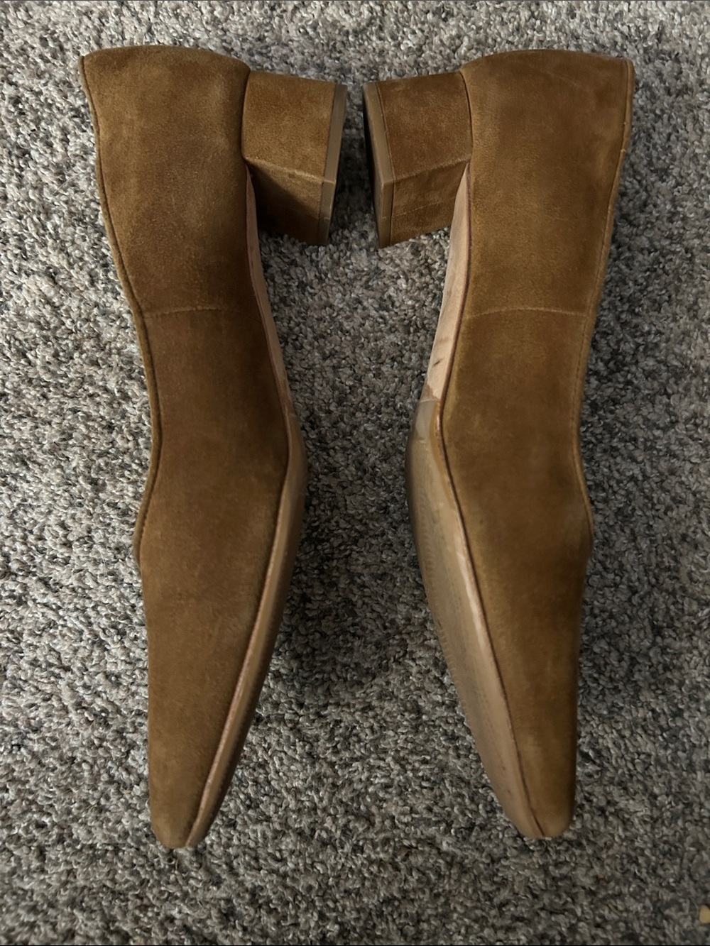 Loeffler Randall Tan Suede Square-Toe Flats, size 8.5 - Picture 2 of 8
